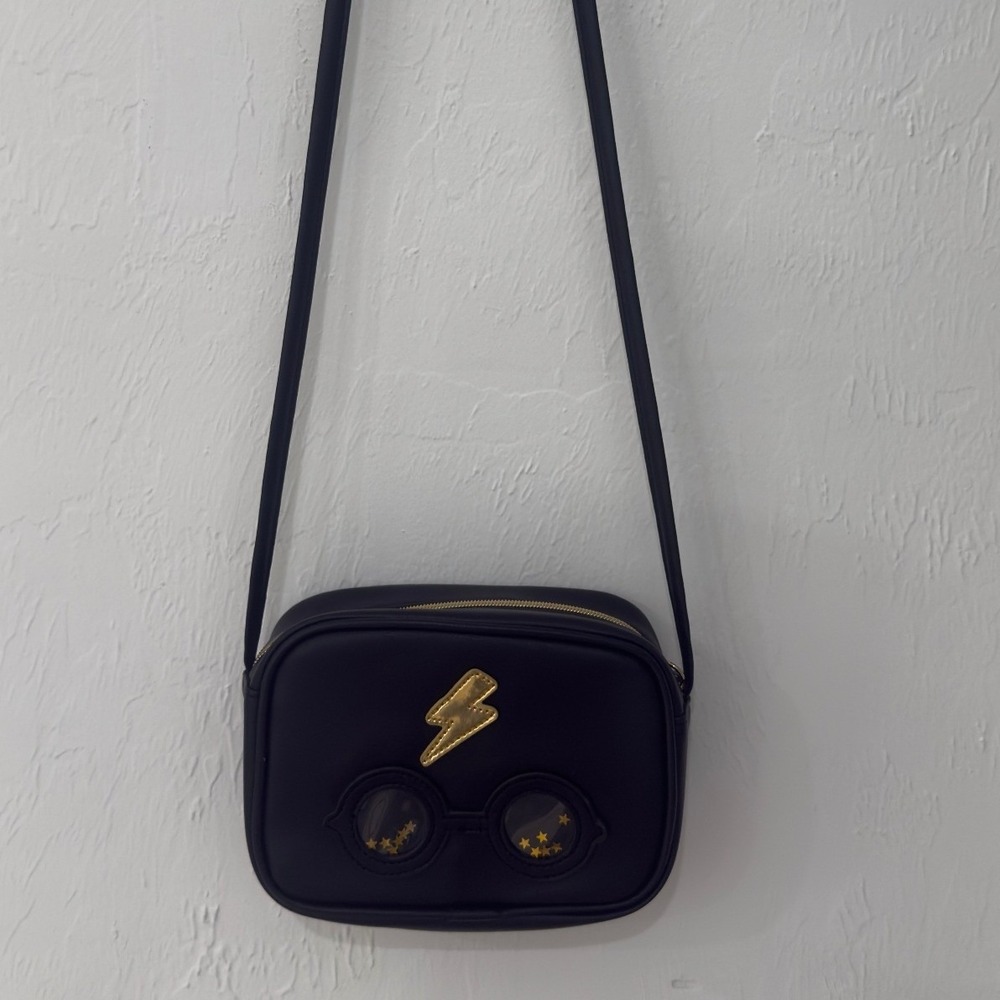 Harry Potter Wizarding‎ World Black Crossbody Bag Lightning Bolt Star Confetti